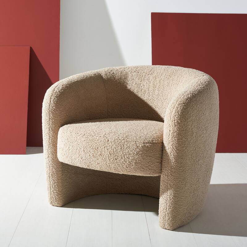 SAFAVIEH Couture Sangita Barrel Back Accent Chair - 35" W x 31" D x 30" H - 35Wx31Dx30H