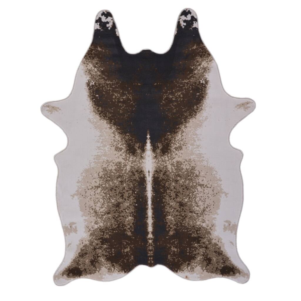 Brown 5 ft. x 7 ft. Luxury Area Rug, 0.43 Pile Height – Sophisticated Warmth for Any Room - 6' x 7'