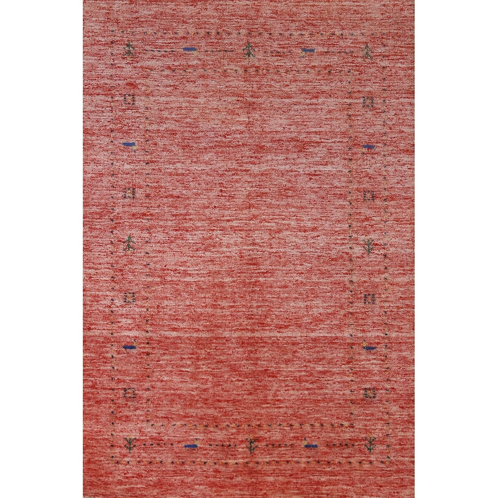 Animals Tribal Gabbeh Indian Rug Handmade Wool Carpet - 3'10" x 5'8"