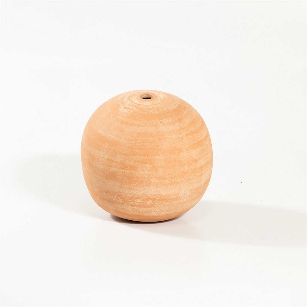 Lg Sphere White Wash 9"x9"x8.5" - White Wash - White Wash