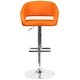 preview thumbnail 32 of 98, Chrome Upholstered Height-adjustable Rounded Mid-back Barstool