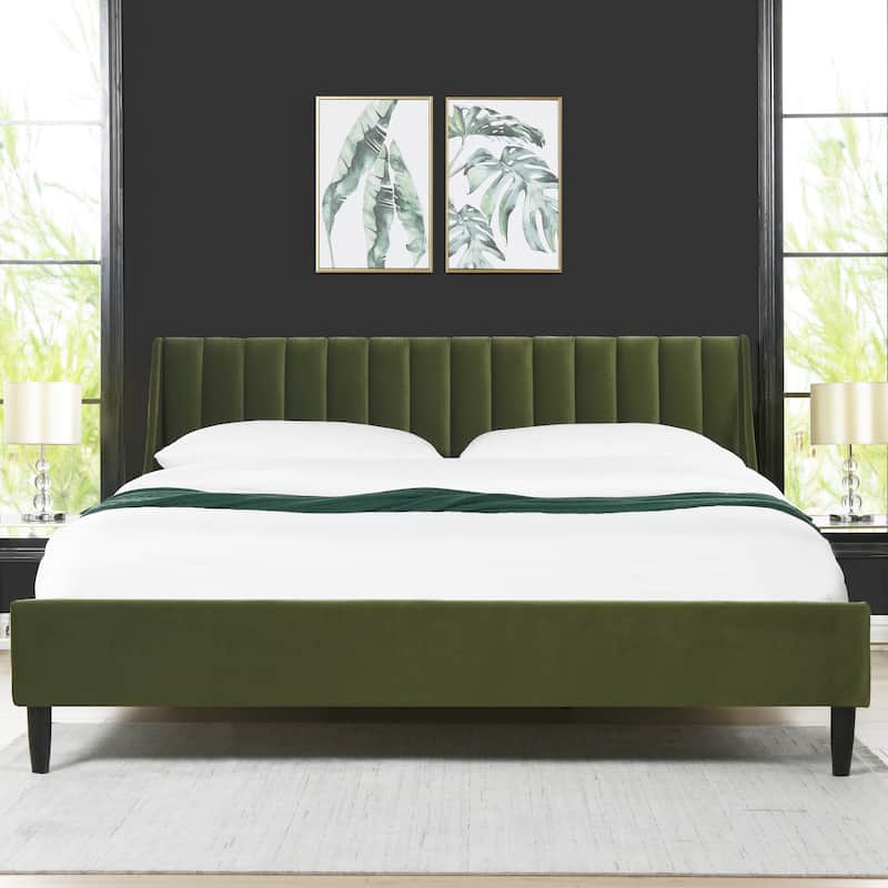Aspen Vertical Tufted Upholstered Platform Bed