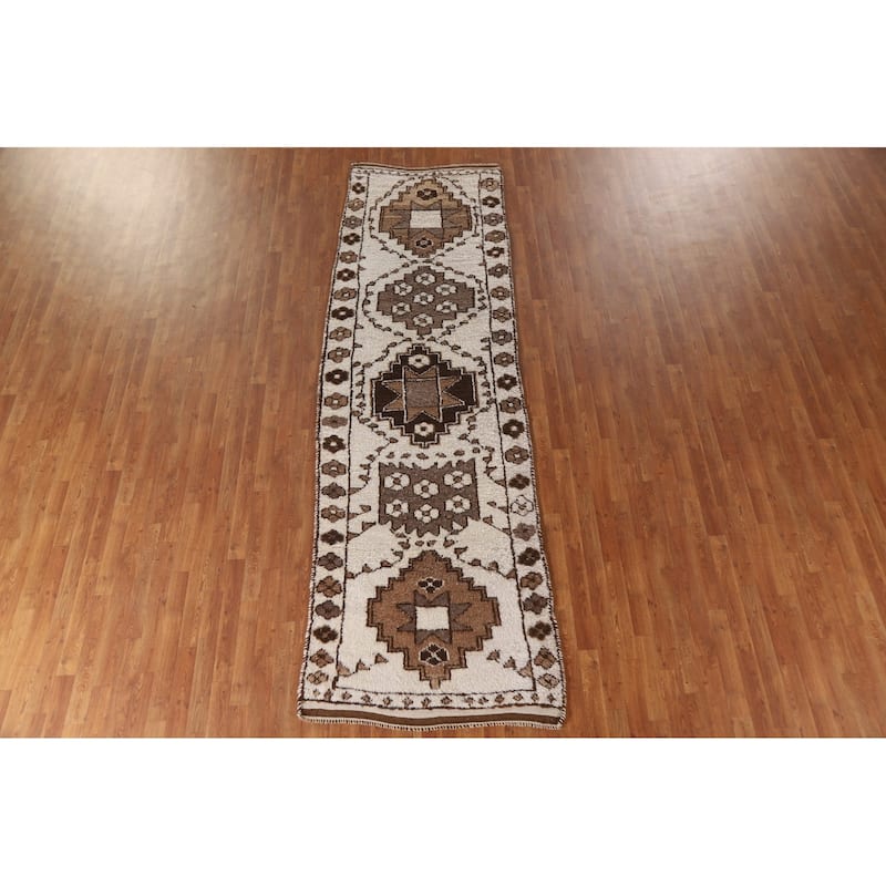Anatolian Runner Rug Hand-knotted Oriental Wool Carpet - 3'5"x 11'5"