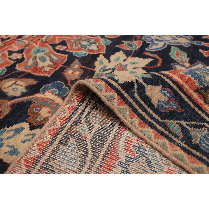 ECARPETGALLERY Hand-knotted Antalya Vintage Navy Wool Rug - 6'5 x 10'0