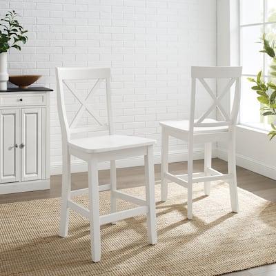 Crosley X-Back 2Pc Counter Stool Set - 21 "W x	44 "D x 11 "H
