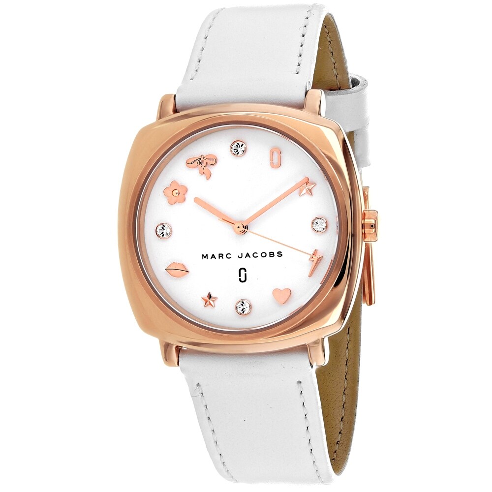 marc jacobs leather strap watch