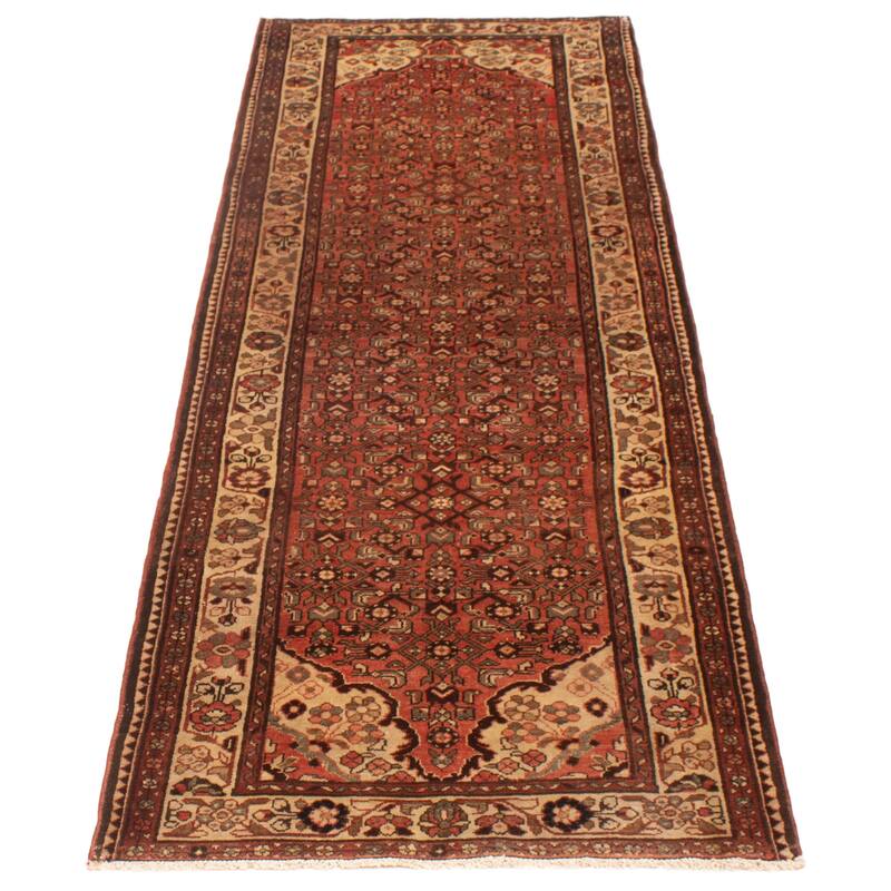 ECARPETGALLERY Hand-knotted Andelz Red Wool Rug - 3'7 x 10'1