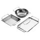 preview thumbnail 1 of 3, Permasteel Stainless Steel 3-piece Grilling Basket Set Silver