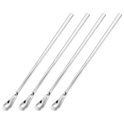 4Pcs 7.6" Stainless Steel Mixing Spoon Cocktail Stirrer Stirring Spoon