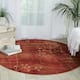 Copper Grove Oxford Floral Area Rug - Red - 5'6" round