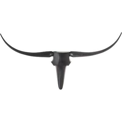 47.5" Bronze Animal Skull Wall Sculpture