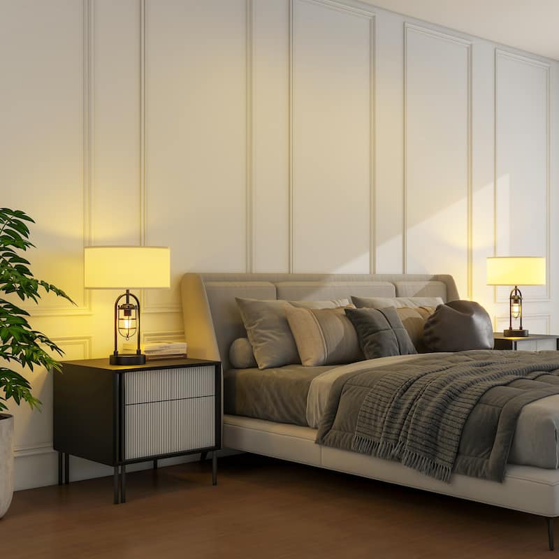 Bedroom Nightstand Lamps Set of 2
