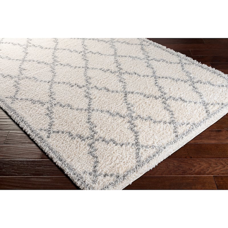 Orleanna Diamond Trellis Plush Area Rug