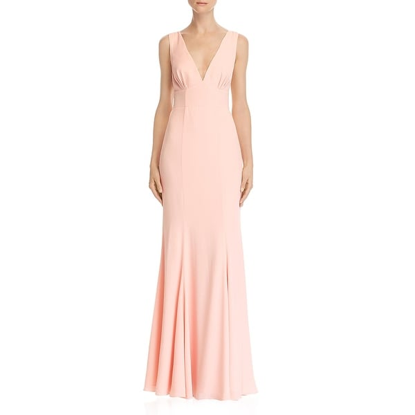 pale pink evening dress