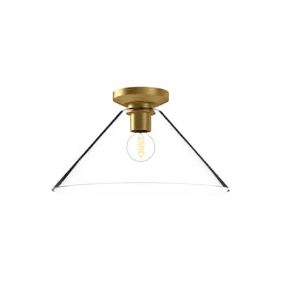 Alora Lighting FM570314CL Salem 14" Wide Semi-Flush Ceiling Fixture