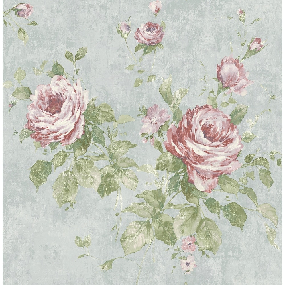 Seabrook Designs Cresswell Floral Unpasted Wallpaper