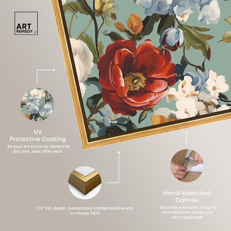 Floral Tapestry II Canvas by Art Remedy