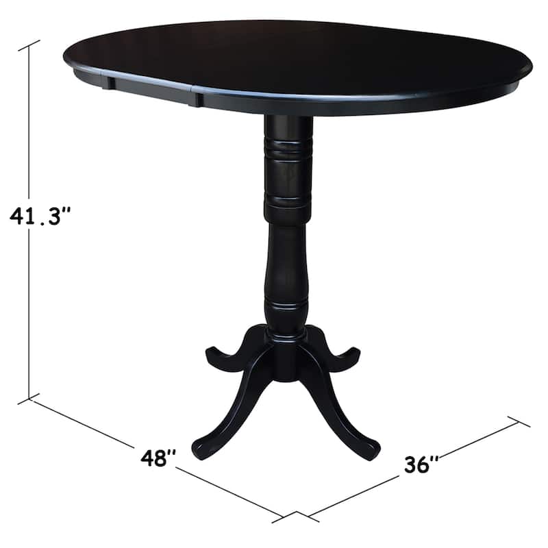 Copper Grove 36-inch Round Pedestal Table with 12-inch Leaf