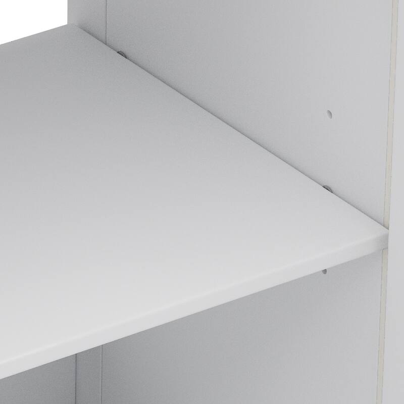 Bathroom Vanity with Sink, Freestanding Wood Bathroom Cabinet, Storage Cabinet with Tempered Glass Doors & Adjustable Shelves