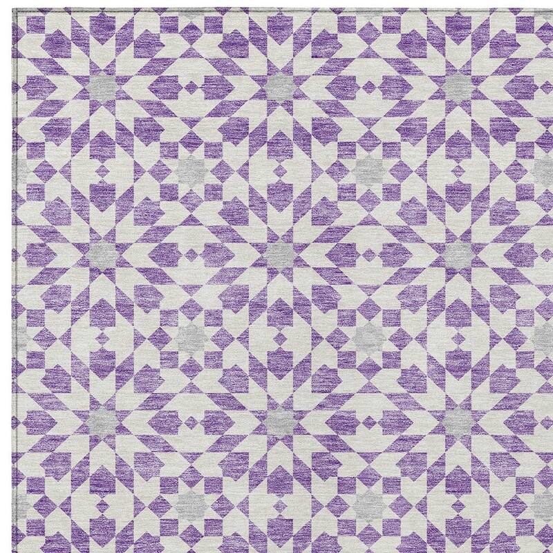 HomeRoots Floral Medallion Transitional Rectangle Outdoor Rug