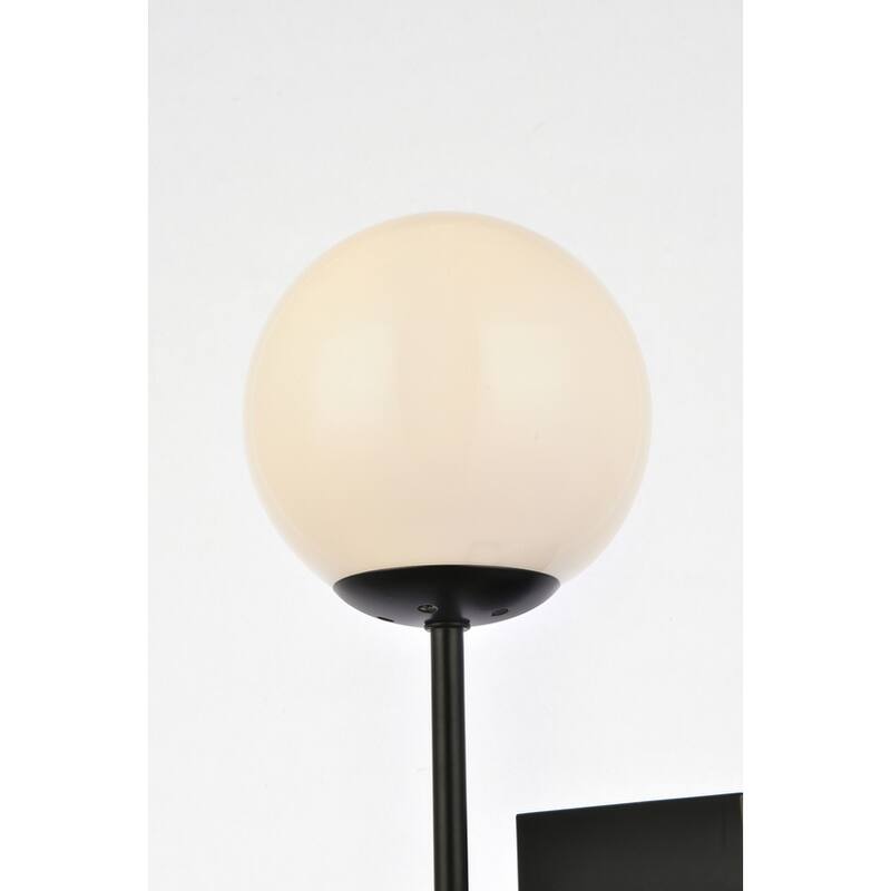 Nina 1 Light White Glass Wall Sconce