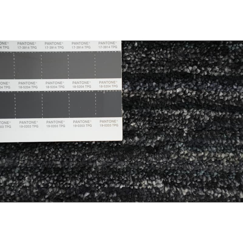 Hand Knotted Oriental Viscose Silk Carpet Tribal Animal Pictorial Greys & Charcoal Gabbeh Area Rug - 11' 7'' X 8' 10''