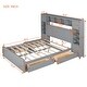 preview thumbnail 9 of 43, Stylish Queen Size Wooden Bed with Integrated Storage, Shelves, and Outlets - Perfect for Modern Bedrooms in Grey