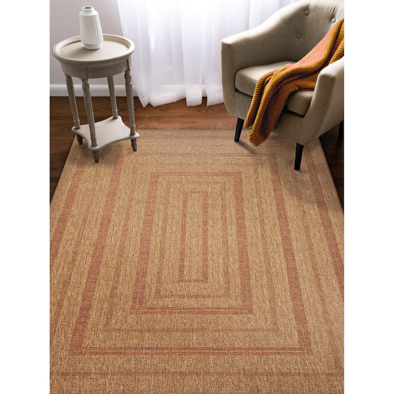Liora Manne Sahara Multi Border Indoor/Outdoor Rug