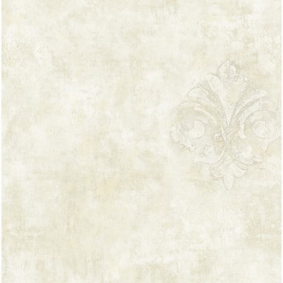 Seabrook Designs Galilea Damask Faux Unpasted Wallpaper