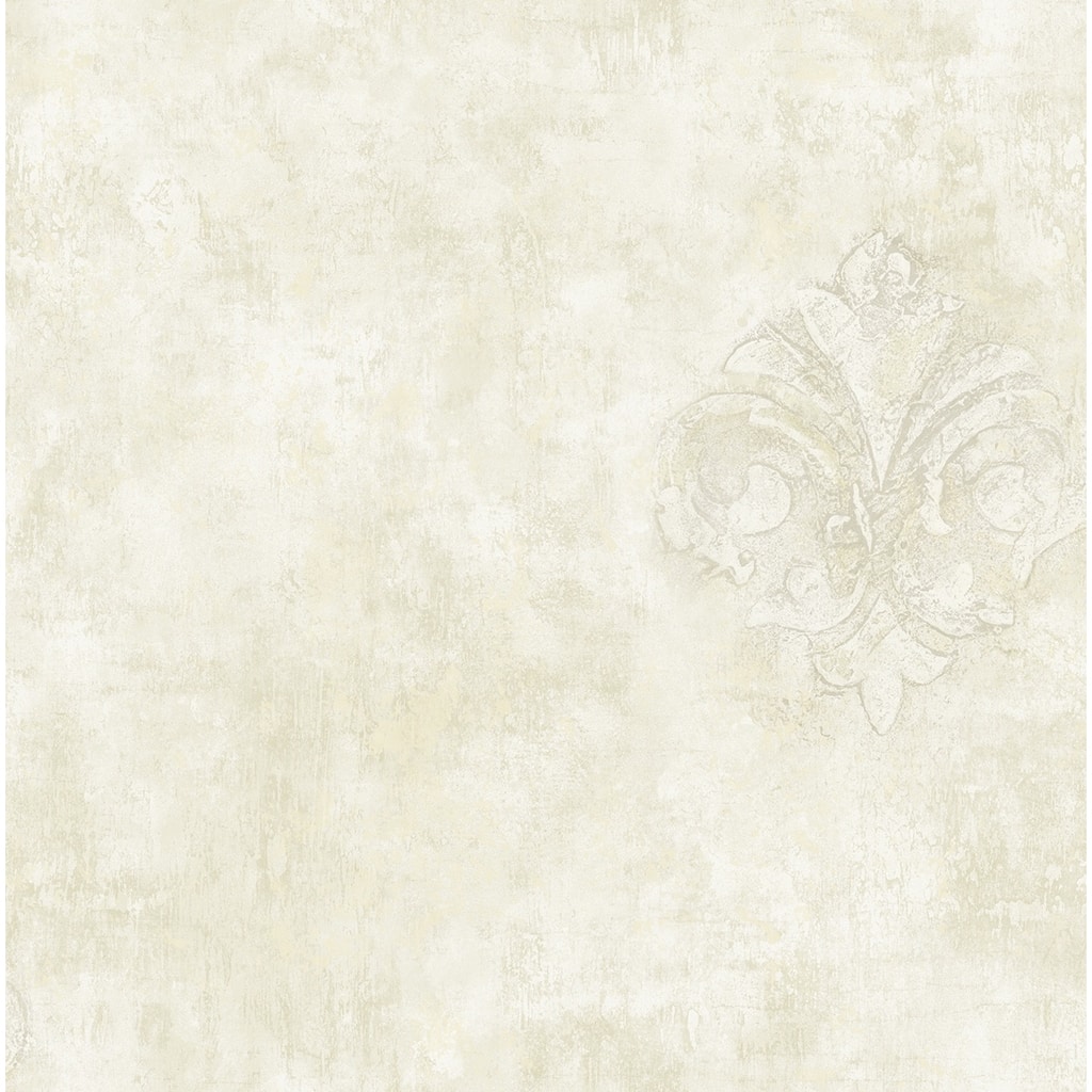 Seabrook Designs Galilea Damask Faux Unpasted Wallpaper