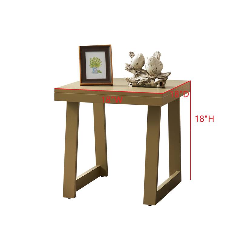 Charlie Modern Wood End Table with Open Storage Shelf - 18"L x 18"W x 18"H