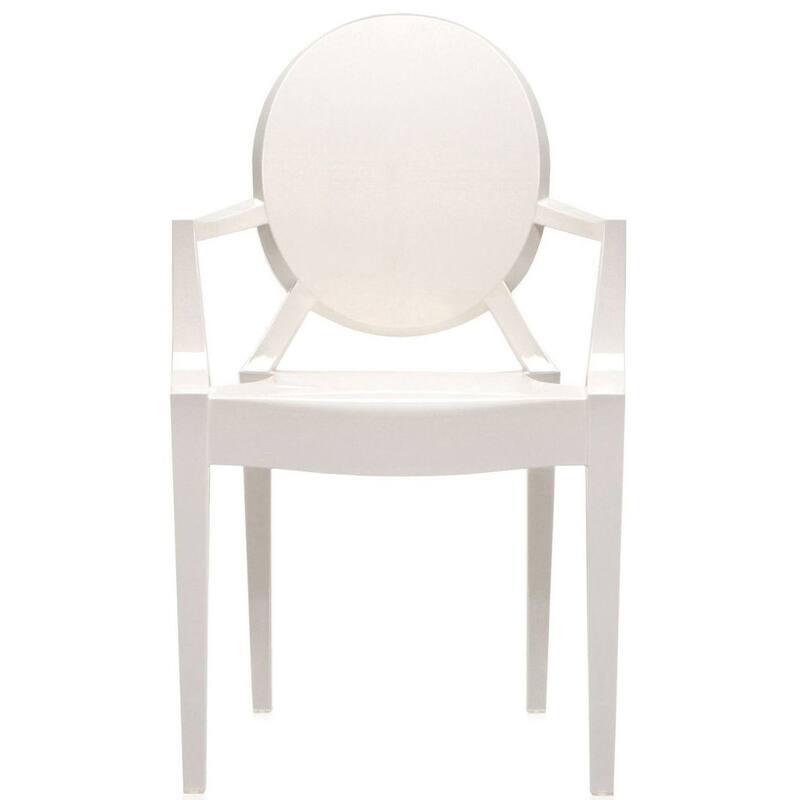 Set of 2 Stacking Lucite Chairs Transparent For Kitchen Patio Outdoor Dining Room Living Bedroom Party With Oval Back Office
