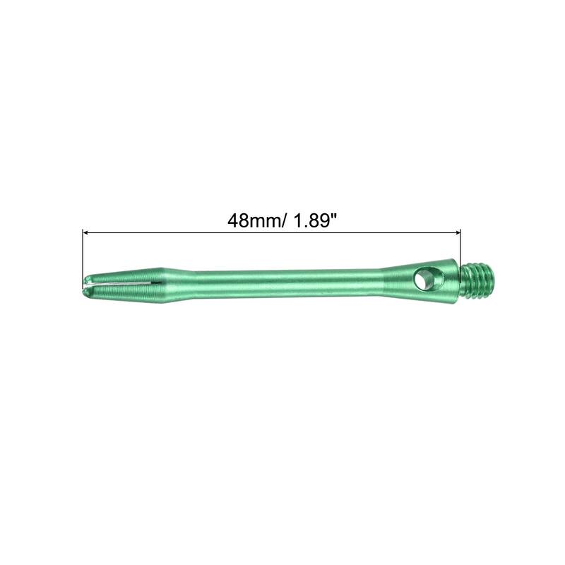 48mm Dart Shafts, Medium 2BA Thread Aluminum Dart Stems - 3 Pack - Green