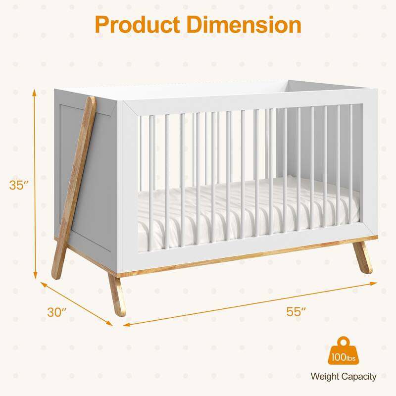4-in-1 Convertible Baby Crib