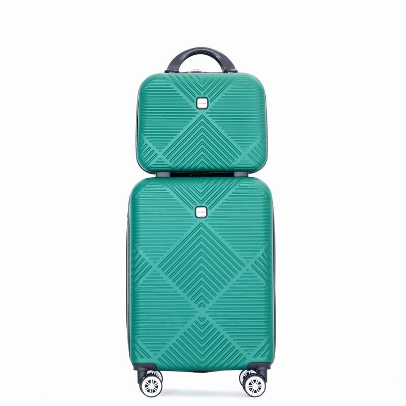 20/14" Spinner Wheels Luggage Sets 2 Piece Lightweight Suitcase Sets, Carry On Trunks Sets