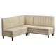 preview thumbnail 8 of 18, Lifestorey Kerrington 3-Piece Channel Back Upholstered Banquette Set Set of 3 - Cream