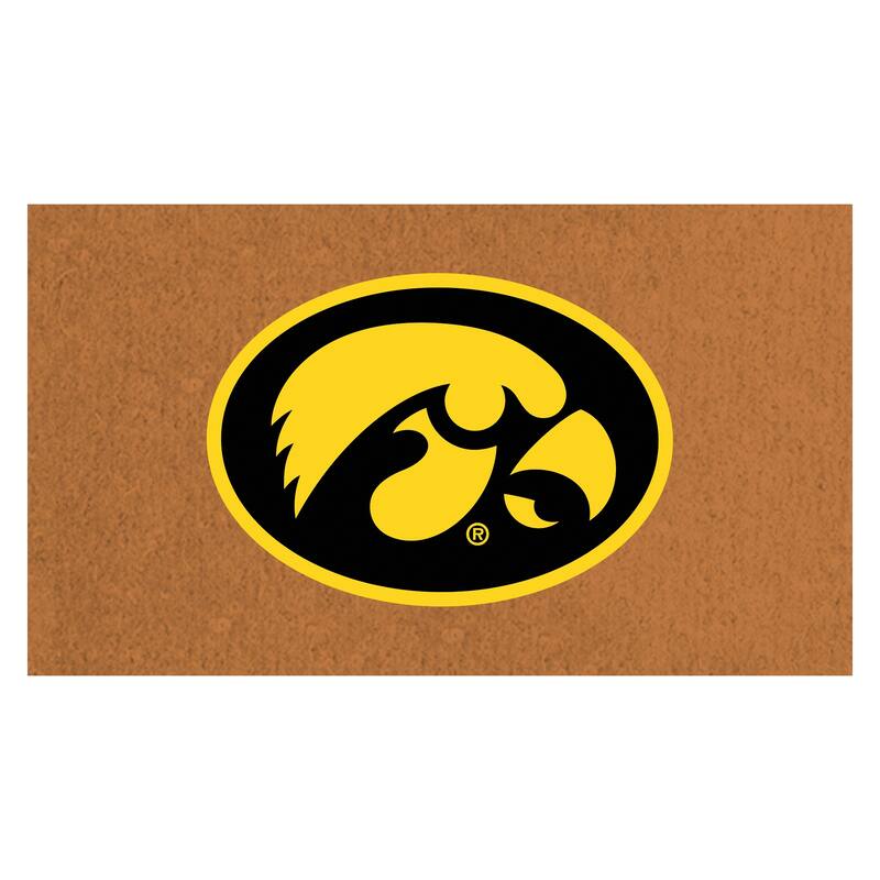 University of Iowa Full Color Indoor/Outdoor Coir Mat - 28" x 16"
