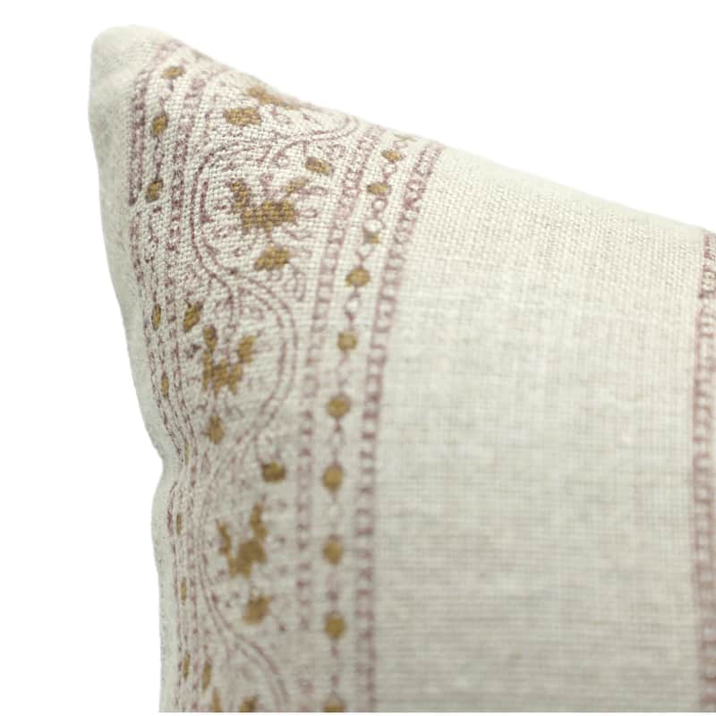 Fabdivine Linen Bohemian Block print pillow Cover