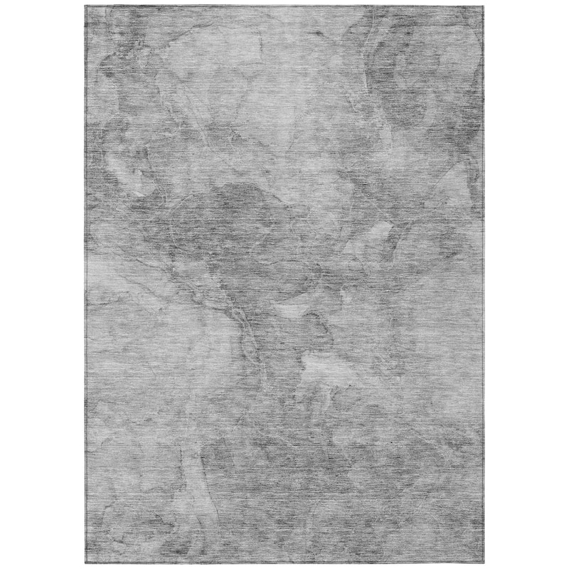 Machine Washable Indoor/ Outdoor Chantille Abstract Watercolor Rug