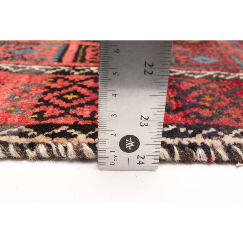 ECARPETGALLERY Hand-knotted Baluch Red Wool Rug - 3'5 x 4'11