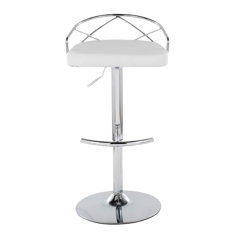 Silver Orchid Charlotte Glam Adjustable Bar Stool (Set of 2)