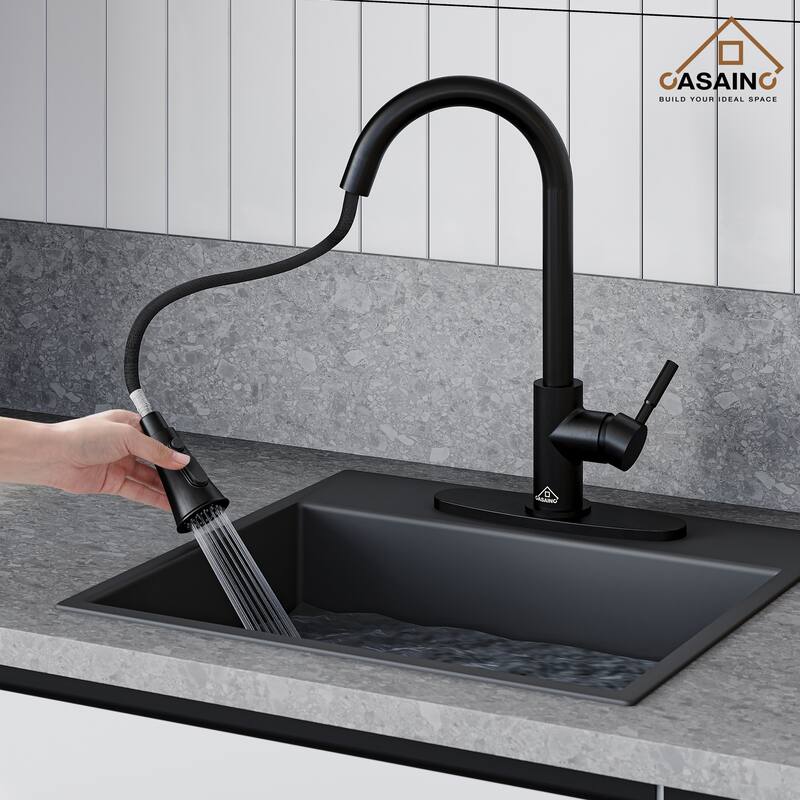 Pull Down Sprayer Kitchen Faucet with Dual Function Sprayer