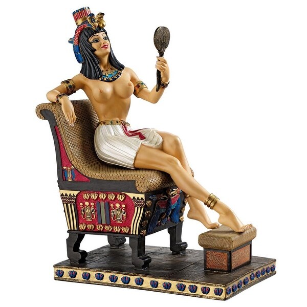 Design Toscano Pharaoh s Queen on the Throne Statue Design Toscano Queen Ankhesenamum Life-Size Sarcophagus Cabinet