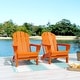 preview thumbnail 6 of 129, POLYTRENDS Laguna All Weather Poly Outdoor Adirondack Chair - Foldable (Set of 2) Orange