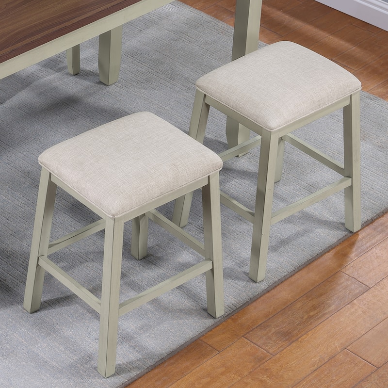 Morden Fort Kitchen Dining Stools(Set of 2) - Beige