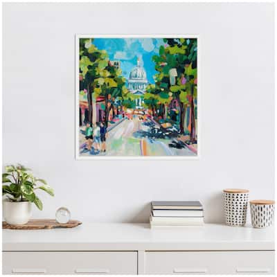 Kate and Laurel Sylvie State Street Study Framed Canvas by Rachel Christopoulos