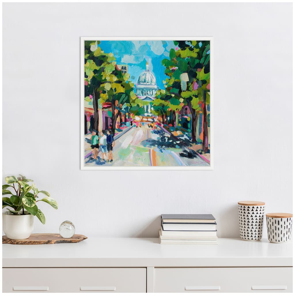 Kate and Laurel Sylvie State Street Study Framed Canvas by Rachel Christopoulos