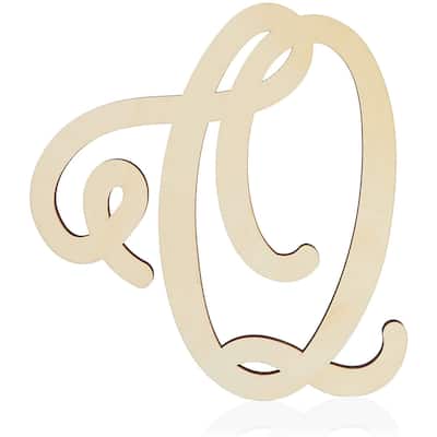 Unfinished Wood Monogram Letter Q (13 in.)