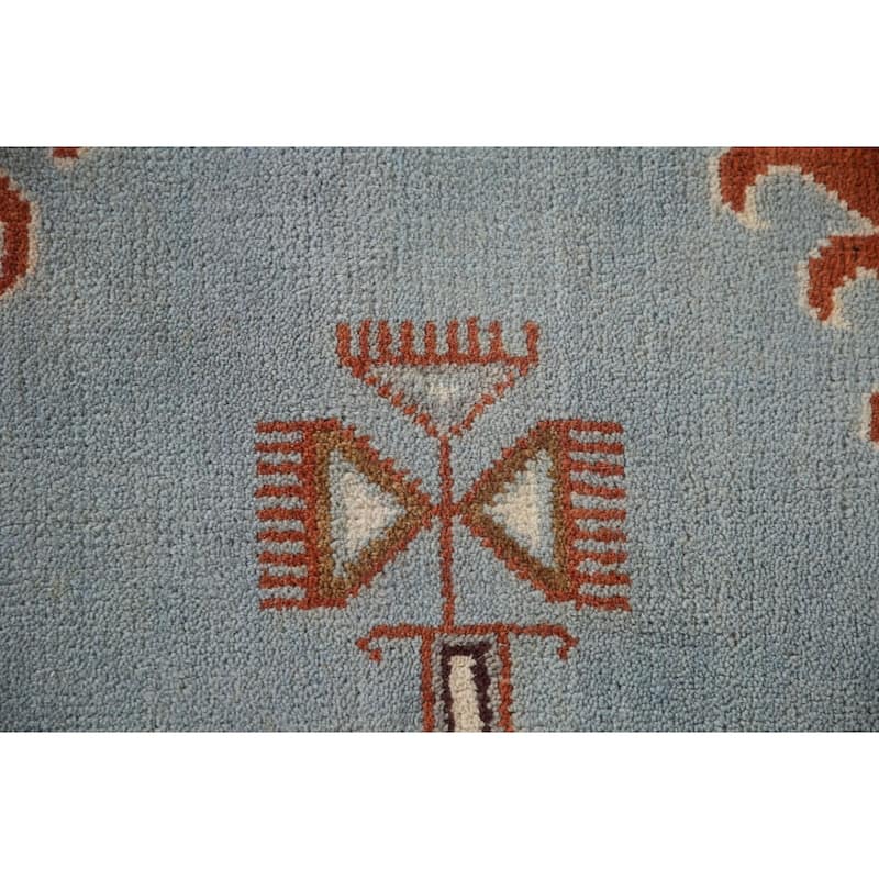 Light Blue Heriz Serapi Oriental Large Area Rug Wool Carpet - 11'3" x 17'10"