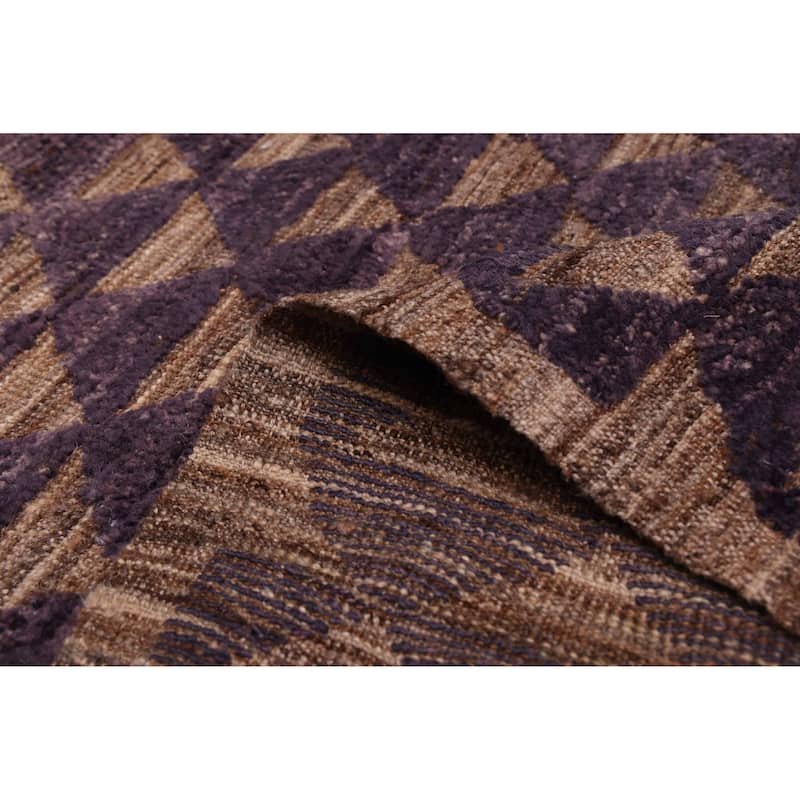 ECARPETGALLERY Hand-knotted Pak Finest Marrakesh Purple Wool Rug - 8'5 x 9'10